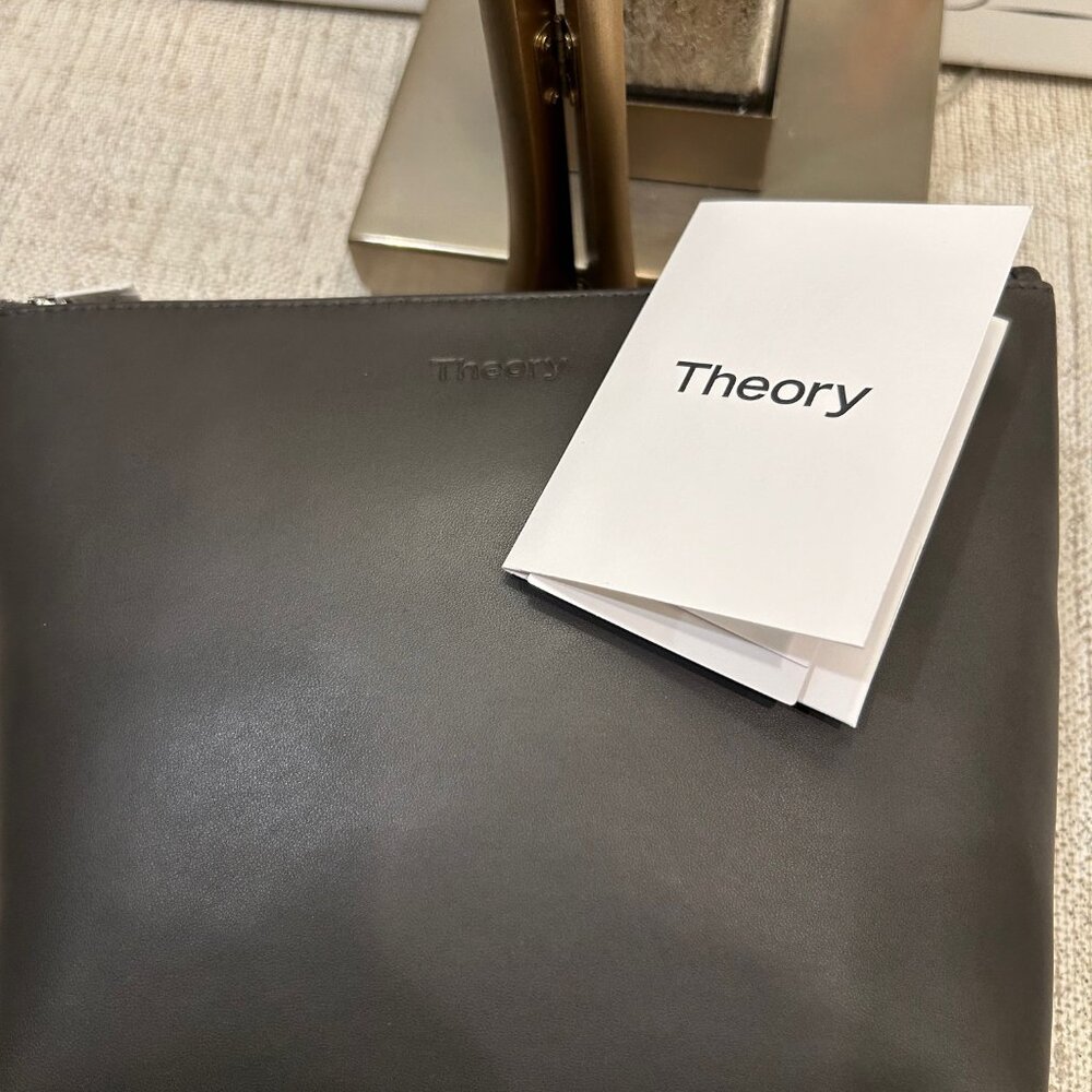 Theory Dark Sojourn Washed Leather Pouch/Clutch - Picture 7 of 8